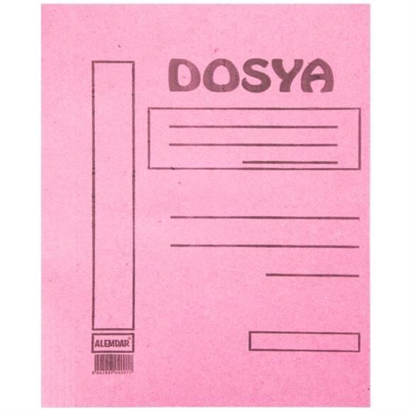 ALEMDAR KARTON DOSYA TAM KAPAK EKO.PEMBE 50 LI