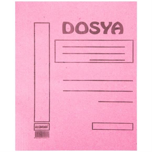 ALEMDAR KARTON DOSYA TAM KAPAK EKO.PEMBE 50 LI