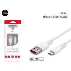 SUBZERO CL57 MICRO 2.2A 1MT SARJ DATA KABLOSU PSF