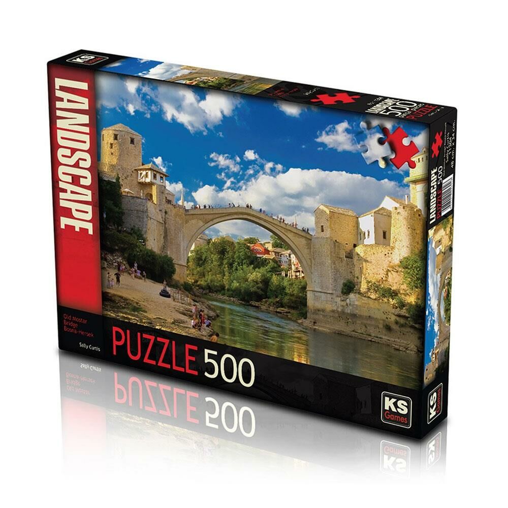 KS PUZZLE 500 PARCA OLD MOSTER BRIDGE BOSNA HERSEK