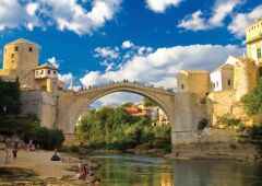 KS PUZZLE 500 PARCA OLD MOSTER BRIDGE BOSNA HERSEK