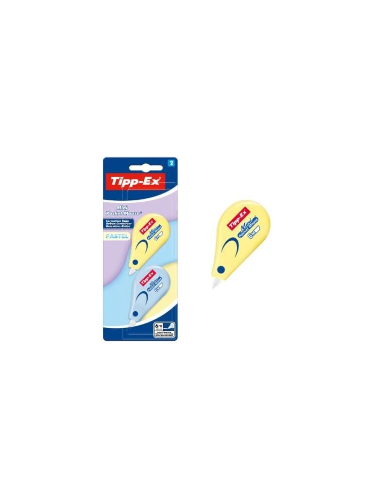 TIPP-EX SERIT SILICI MINI POCKET PASTEL 5x6mt 2 LI