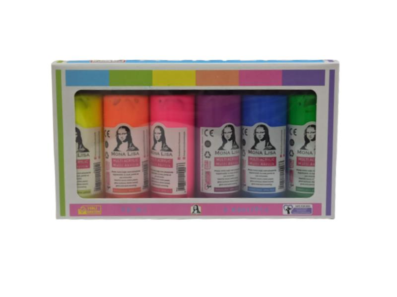 SUDOR AKRILIK BOYA MULTI 70ML FOSFORLU 6LI SD1006F