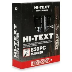 HI-TEXT PERMANENT MARKER KES SIYAH 12LI (830PC)