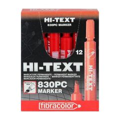 HI-TEXT PERMANENT MARKER YUV KIRMIZI 12LI (830PB)