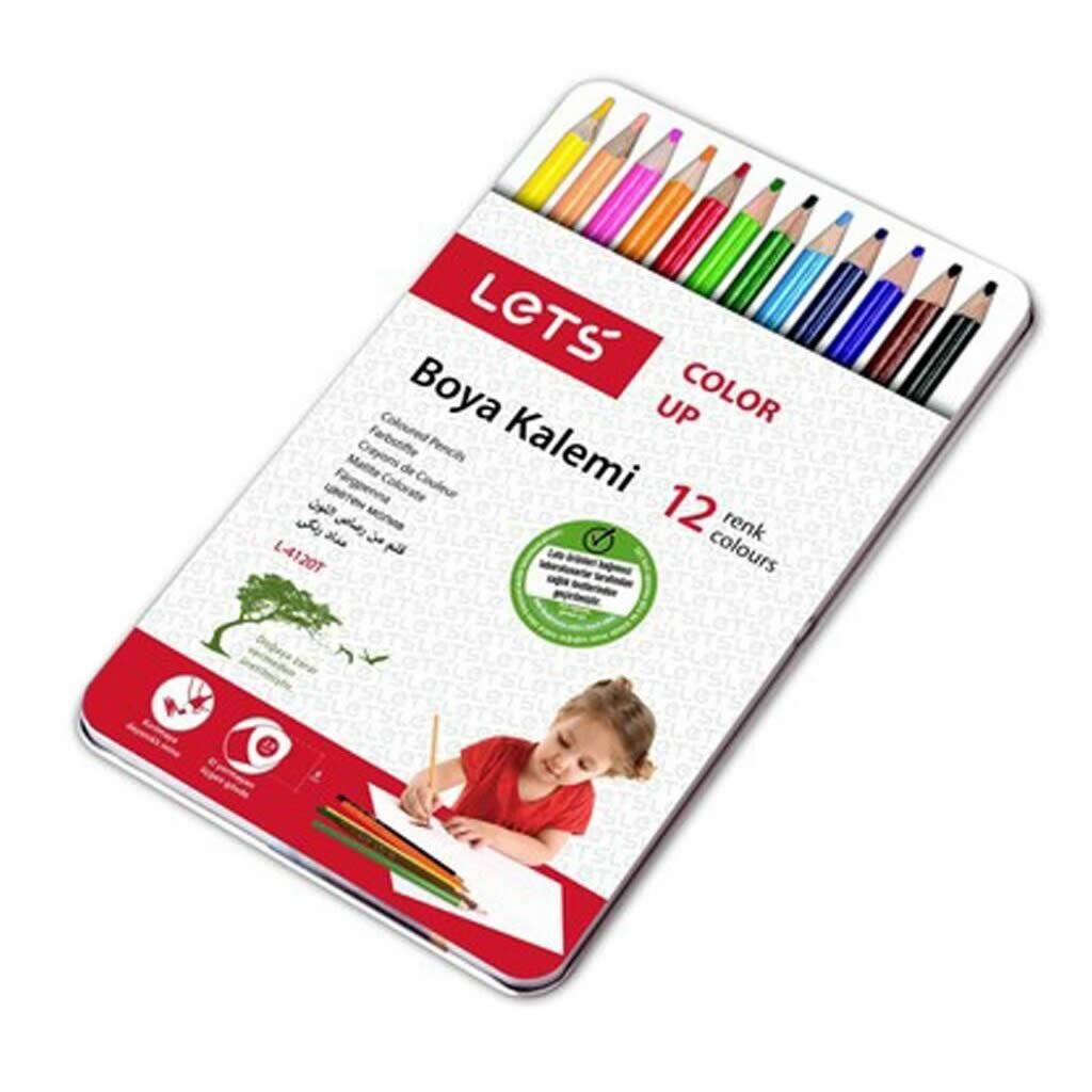 LETS KURUBOYA METAL KUTU TAM BOY 12 RENK (L-4120T)