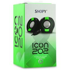 SNOPY SPEAKER ICON202 2.0 2W RMS SIYAH/YESIL