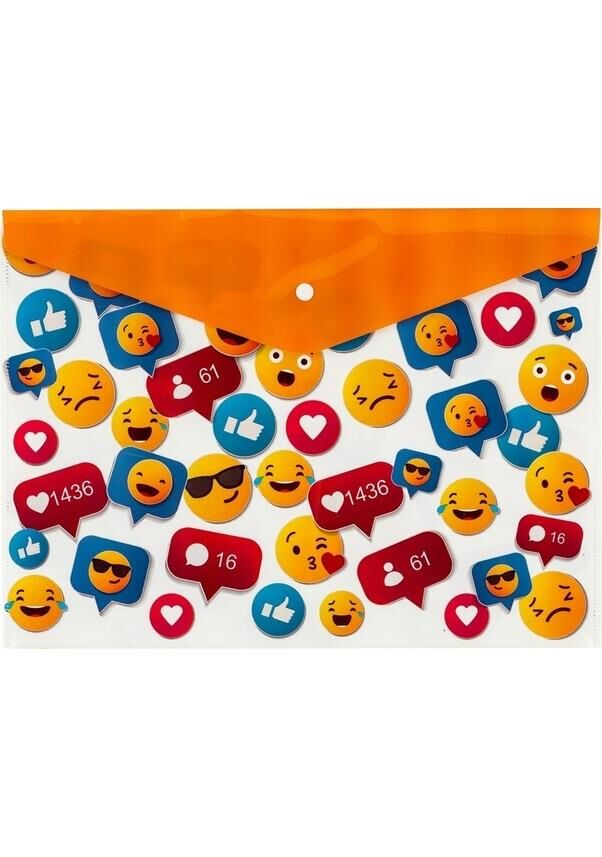 BIGPOINT CITCITLI DOSYA A4 EMOJI DESENLI NO:3