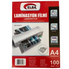 Elba A4 Laminasyon Filmi 100 Micron 100 Adet – Parlak, Suya Dayanıklı, Ultra Net – 216x303 mm
