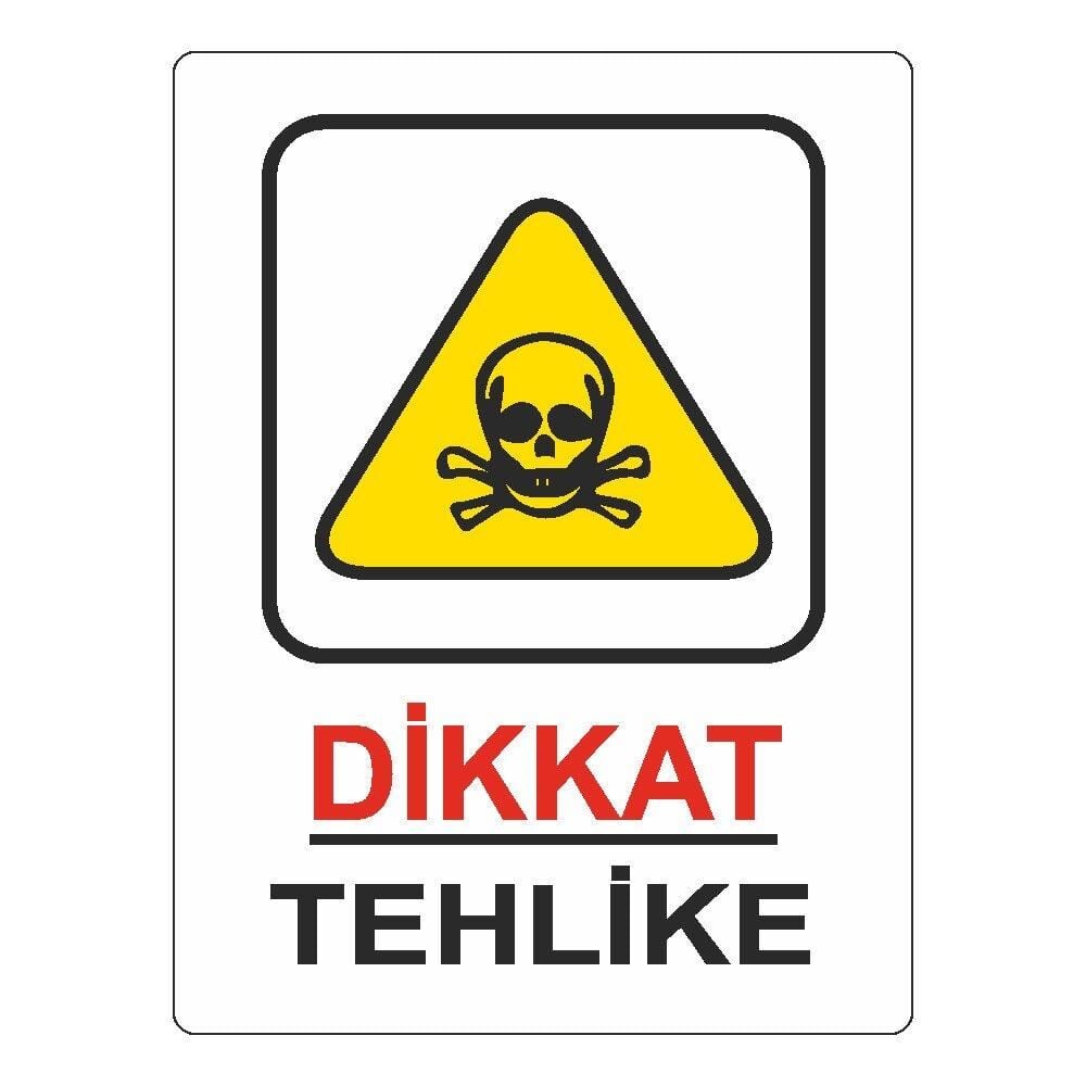 EKSTRAFIX DIKKAT TEHLIKE LEVHASI (YUL-422) 25x35