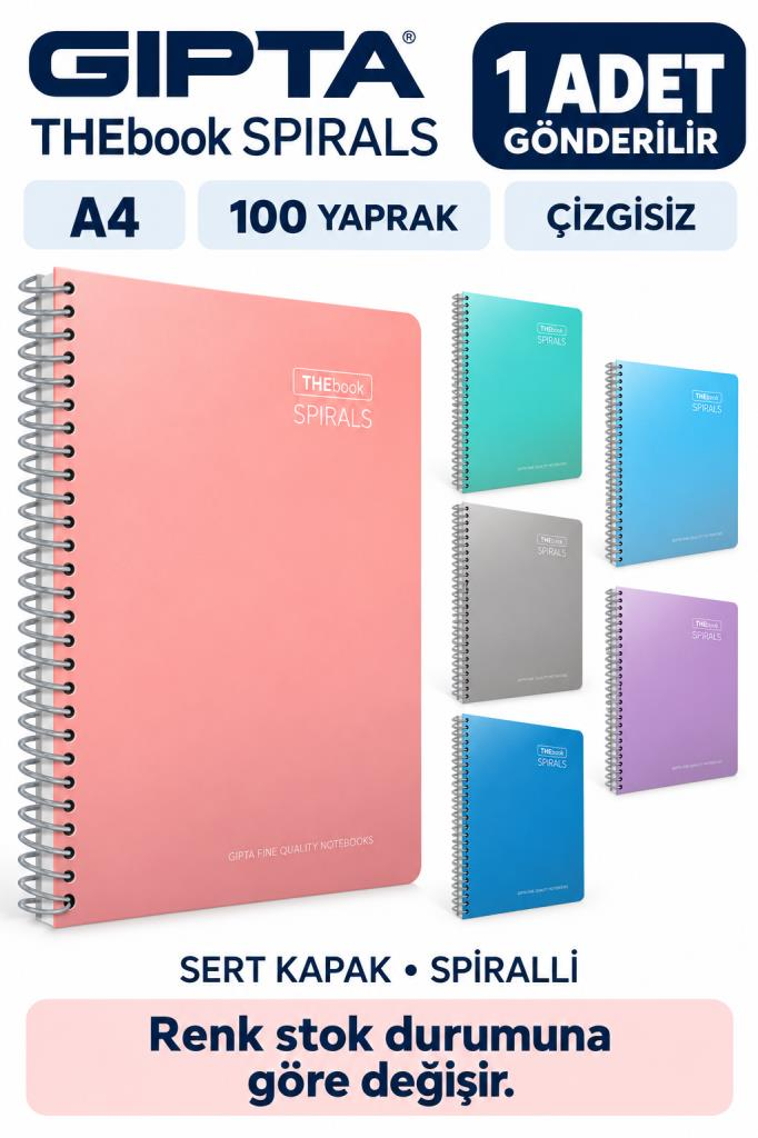 GIPTA DEFTER THEBOOK SPIRALS A4 SPR.100YP.DUZ.5505