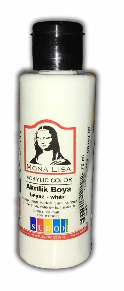MONA LISA AKRILIK BOYA 70 ml BEYAZ (SD150-09)