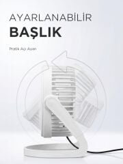 EVEREST EFN-505 MASAUSTU BEYAZ USB FAN (145x141)