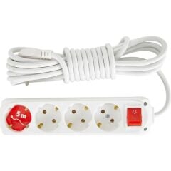 ALMERA 4 LU PRIZ 5 mt TOPRAKLI ANAHTARLI MUTLUSAN