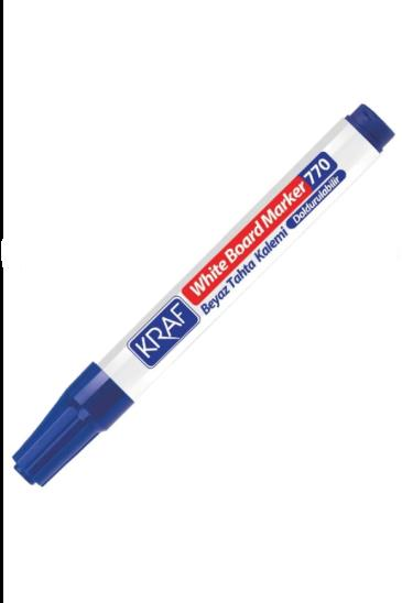 KRAF TAHTA KALEMI DOLDURULABILIR MAVI 12 LI (770)