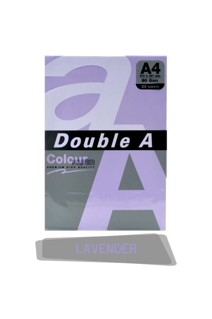 DOUBLE A RENKLI FOTO KAGIDI A4 PASTE LAVANTA 25 LI