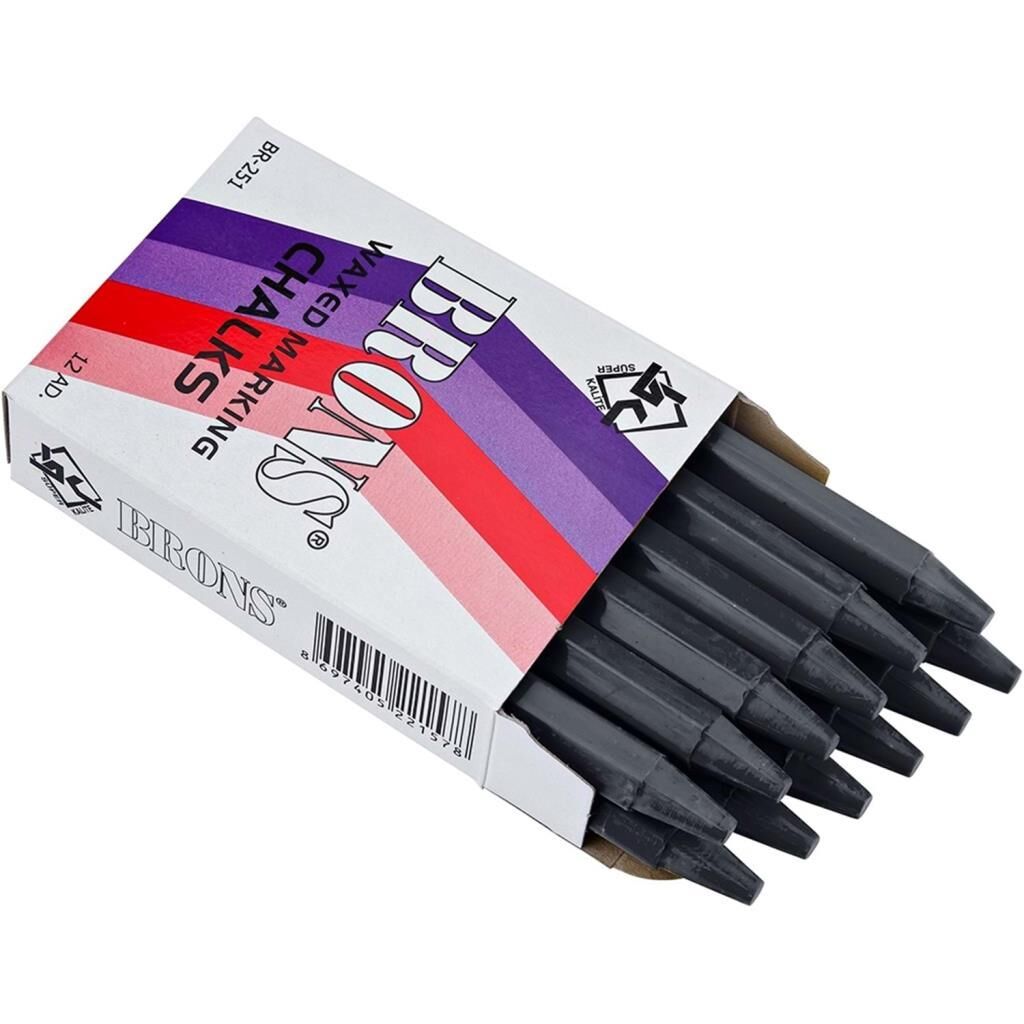 BRONS YAGLI MARKA TEBESIR SIYAH 12 LI KUTU