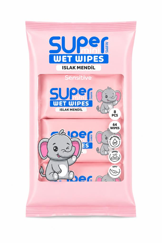 WET WIPES SUPER MINI ISLAK MENDIL 8 LI FIL