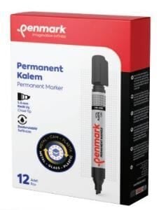 PENMARK PERMANENT MARKOR SIYAH12 LI KUTU HS-405