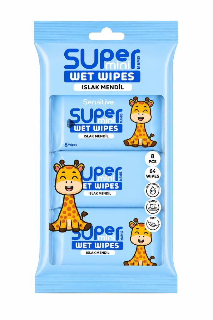 WET WIPES SUPER MINI ISLAK MENDIL 8 LI ZURAFA