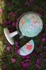 GURBUZ 20cm MERMAID JOURNEY GLOBE+BOOK ISIK HEDIYE