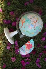GURBUZ 20cm MERMAID JOURNEY GLOBE+BOOK ISIK HEDIYE