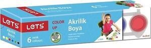 LETS AKRILIK BOYA 6 RENK x 25ml (L-5200)