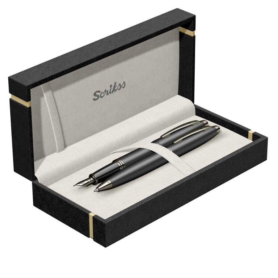 SCRIKSS TUKENMEZ+D.KALEM SET MAT SIYAH (88)