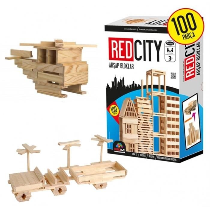 REDKA RED CITY AHSAP DOGAL MALZEME 100 PARCA(5200)