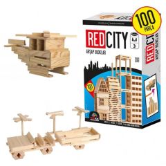 REDKA RED CITY AHSAP DOGAL MALZEME 100 PARCA(5200)