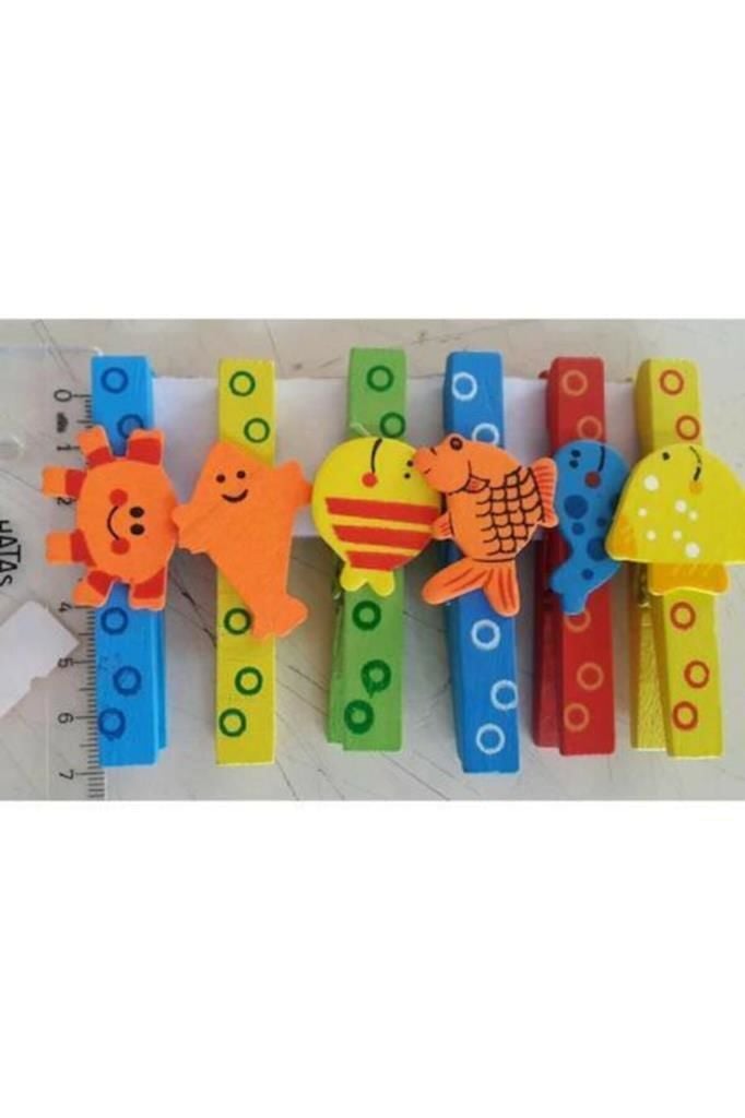 MANDAL MIKRO FIGURLU AHSAP 35mm 4 LU