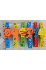 MANDAL MIKRO FIGURLU AHSAP 35mm 4 LU