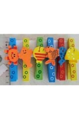 MANDAL MIKRO FIGURLU AHSAP 35mm 4 LU