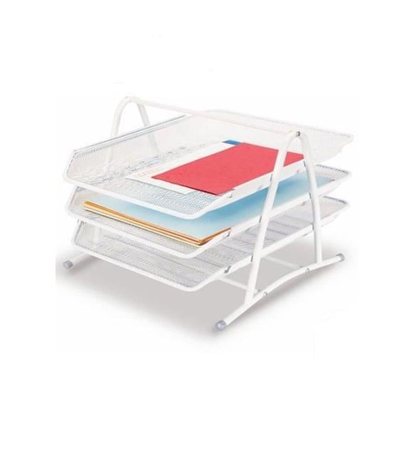 GLOBOX METAL EVRAK RAFI 3LU BEYAZ (6258)