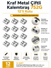 KRAF KALEMTRAS METAL CIFTLI 12LI KUTU (752G)