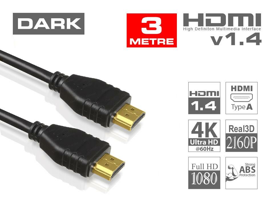 DARK KABLO HDMI v1.4 4K/3D 3mt VE AG DEST.ALTIN UC