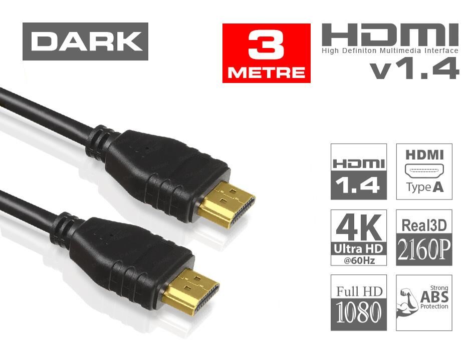 DARK KABLO HDMI v1.4 4K/3D 3mt VE AG DEST.ALTIN UC