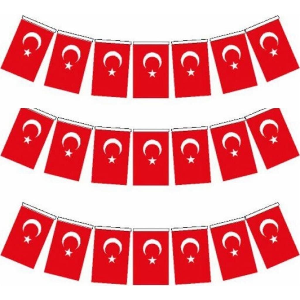 VATAN KAGIT BAYRAK IPLI ORTA 8X12CM 50 LI (807)