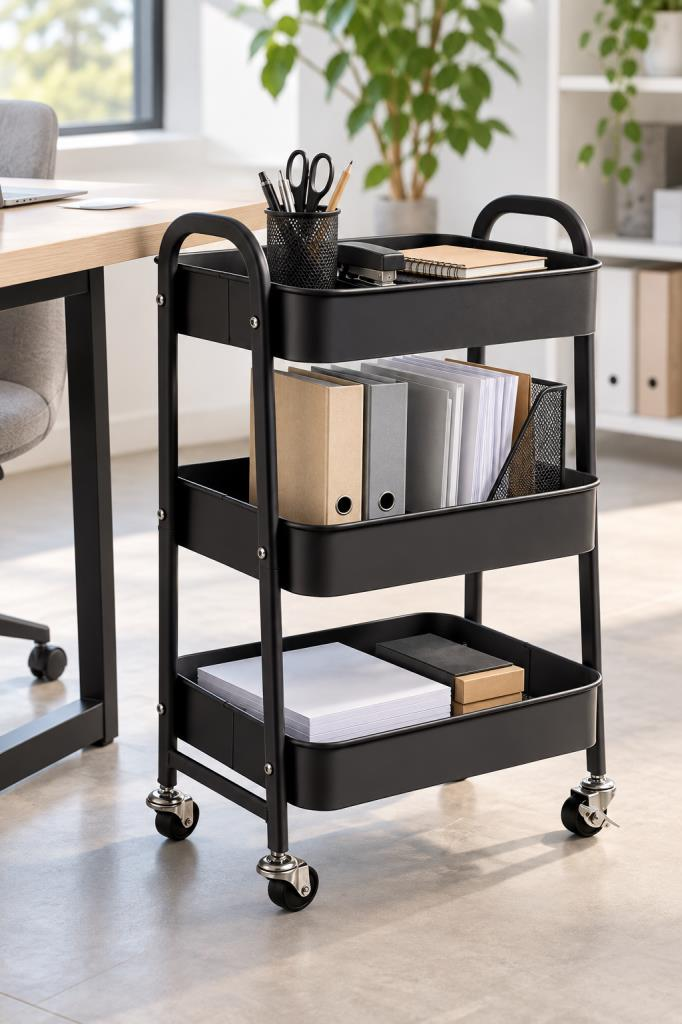 KRAF RAF UNITESI TEKERLEKLI METAL 3 KATLI 494G SIY